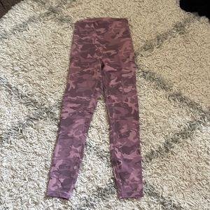 Lululemon Pink Camo Align Leggings. Size 4, 25”